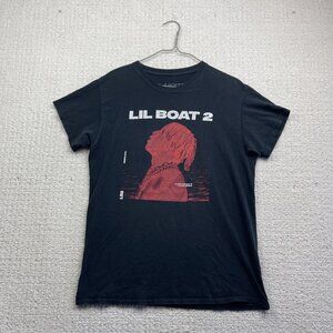 LIL YACHTY T-Shirt Size M Black Lil Boat 2 Hip-Hop Graphic Tee Music Streetwear